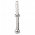 Uxcell M8 X 75mm Hex Head Screws Bolts Nuts Flat Lock Washers Kits 304 Stainless Steel Fully Thread Hexagon 4 Sets