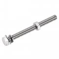 Uxcell M8 X 75mm Hex Head Screws Bolts Nuts Flat Lock Washers Kits 304 Stainless Steel Fully Thread Hexagon 4 Sets