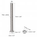 Uxcell M8 X 75mm Hex Head Screws Bolts Nuts Flat Lock Washers Kits 304 Stainless Steel Fully Thread Hexagon 4 Sets