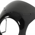 Motorcycle Windscreen Windshield Headlight Fairing 7inch Universal Round Headlights Motorbike Deflectors Protector Glossy Black