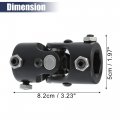 Acropix Universal 1 Dd Dd Steering U-joint Coupler Replacement Black Pack Of 1