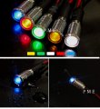 5pcs Set 8mm 5 16 Led Signal Indicator Bulb Pilot Dash Light With Cable Length 20 5cm 8 1 Inch For Car Auto Vehicle Boat White