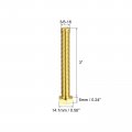 Uxcell Brass Hex Bolts 3 8-16x3 2pcs Fully Thread Grade 4 8 Solid Hexagon Head Bolt Machine Screws For Machinery