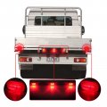 Ocpty Marker Lights 2pcs Red Bar 2x Side Bulbs Replacement Fit For Truck Bus Boat Suv Atv Trailer Indicator Light Assembly