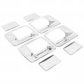 Set Of 4 Front Rear Let Right Chrome Exterior Door Handle Covers With Passenger Keyhole 