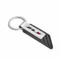 Ipick Image For Chevrolet Camaro Zl1 Silver Metal Plate Carbon Fiber Texture Black Pu Leather Key Chain Keychain Official