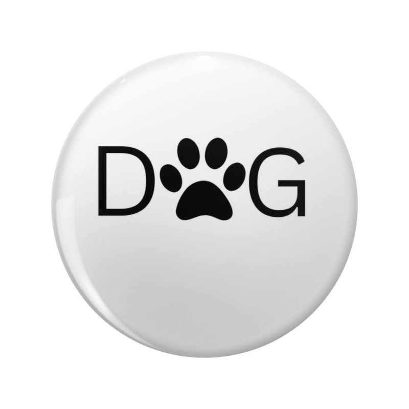 1080 Graphics Dog Key Chain Double Sided Stainless Steel Keychain