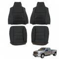 Labwork Front Driver And Passenger Side Bottom Top Lean Back Black Artificial Leather Seat Cover Replacement For 2002-2007 F250