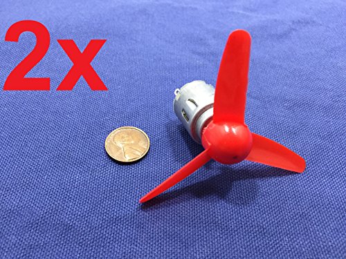 2 Pieces Propeller Prop Motor Dc 6v Gear Brush Brushed Small 140 Kd086 B6