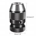 Uxcell Keyless Drill Chuck B10 Taper Mount Adjustable 1 64 -1 4 3-jaw For Lathes Milling Drilling Machine