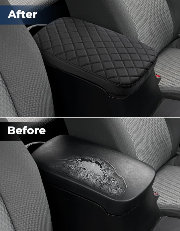 Center Console Cover For Tacoma 2005-2015 Leather Armrest Middle Protector