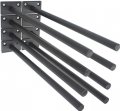 12 Pcs 11 Black Solid Steel Floating Shelf Bracket Blind Supports Hidden Brackets For Wood Shelves Concealed Support A Screws 