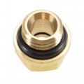 Uxcell Oil Liquid Level Gauge Sight Glass M12x1 5mm Male Threaded Brass Air Compressor Fittings With O-ring Yellow 2pcs