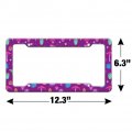 Psychadelic Magic Mushroom Fungi Fungus Pattern License Plate Tag Frame