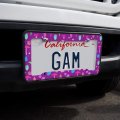 Psychadelic Magic Mushroom Fungi Fungus Pattern License Plate Tag Frame