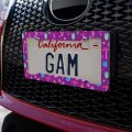 Psychadelic Magic Mushroom Fungi Fungus Pattern License Plate Tag Frame