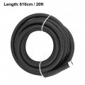 X Autohaux 20ft 10an Fuel Hose An10 5 8 Universal Braided Nylon Stainless Steel Cpe Oil Gas Line Black