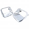 Kuafu Park Light Bezels Compatible With 1978-1981 Chevy Chevrolet Camaro Z28 Chrome Silvery Abs Plastic Left Driver Right
