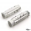 Httmt White Skull Star 1 25mm Cnc Handle Bar Grips Motorcycle Hand Compatible With H-d Hond