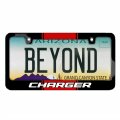 Ipick Image Made For Dodge Charger Racing Stripe Black Metal License Plate Frame