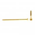 Prime-line Wood Screw Flat Head Phillips 8 X 3 In Solid Brass Pack Of 15