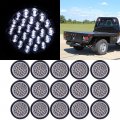 Truck Side Marker Lamp Universala 15x 4 White 24led Round Tail Light Bulbs For Bus Boat Trailer Pickupa Indicator Assemblies 