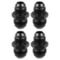 4pcs An8 Male To An10 Union Car Flare Reducer Hose Fitting Adapter Universal Aluminum Alloy Fuel Oil Line Pipe Connector Black