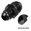 4pcs An8 Male To An10 Union Car Flare Reducer Hose Fitting Adapter Universal Aluminum Alloy Fuel Oil Line Pipe Connector Black