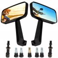 Saihisday 8mm 10mm Rear View Mirrors Universal Side Mirror Adjustment Replacement For Cruiser Chopper Touring Street Naked Road 