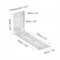 Uxcell Adjustable L Corner Braces 4pcs 180 X 90 50mm Stainless Steel Code Degree Slotted Angle Brace Bracket For Furniture