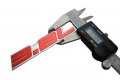 Erpart 3 8l Liter Embossed Red On Highly Polished Silver Real Aluminum Auto Emblem Badge Nameplate Compatible With Buick