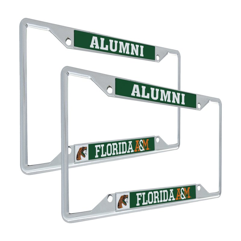 Florida A M University Metal License Plate Frame For Front Or Back Of Car Officially Licensed Alumni 2-pack