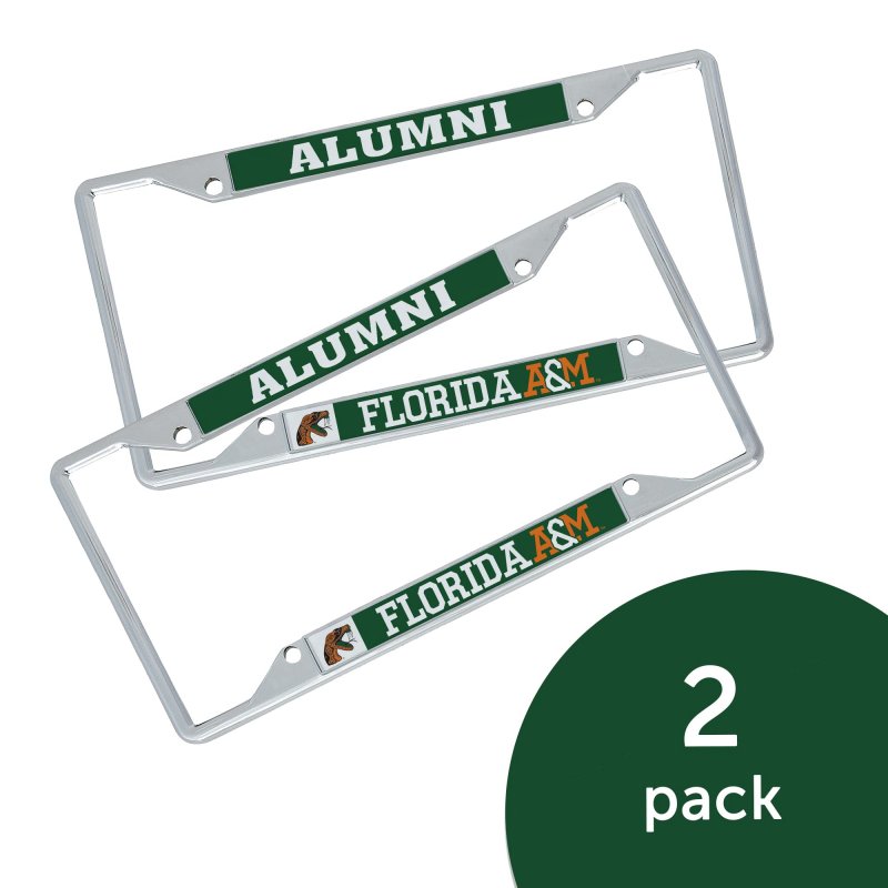 Florida A M University Metal License Plate Frame For Front Or Back Of Car Officially Licensed Alumni 2-pack