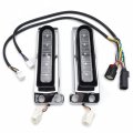 Httmt- Chrome Sequential Led Turn Signal Run Brake Taillight Clear Lens Compatible With 14-19 Electra Glide Ultra Classic P N