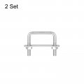 Uxcell Square U-bolts 2 Sets Mm 2 05 Inner Width 50mm Length M8 304 Stainless Steel U Clamp Bolt With Nuts And Plates For Boat