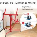 11ft Drywall Lifts Panel Hoist Dry Wall Rolling Caster Lifter Heavy Duty Sheetrock Lift Jack Construction Tools With Adjustable