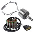 Geluoxi Charging Coil Stator Flywheel With Gasket Replacement For Yamaha Yzf R1 2004-2008
