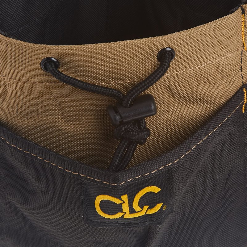 Clc Custom Leathercraft 1148 Drawstring Bucket Bag 18 Pocket Black