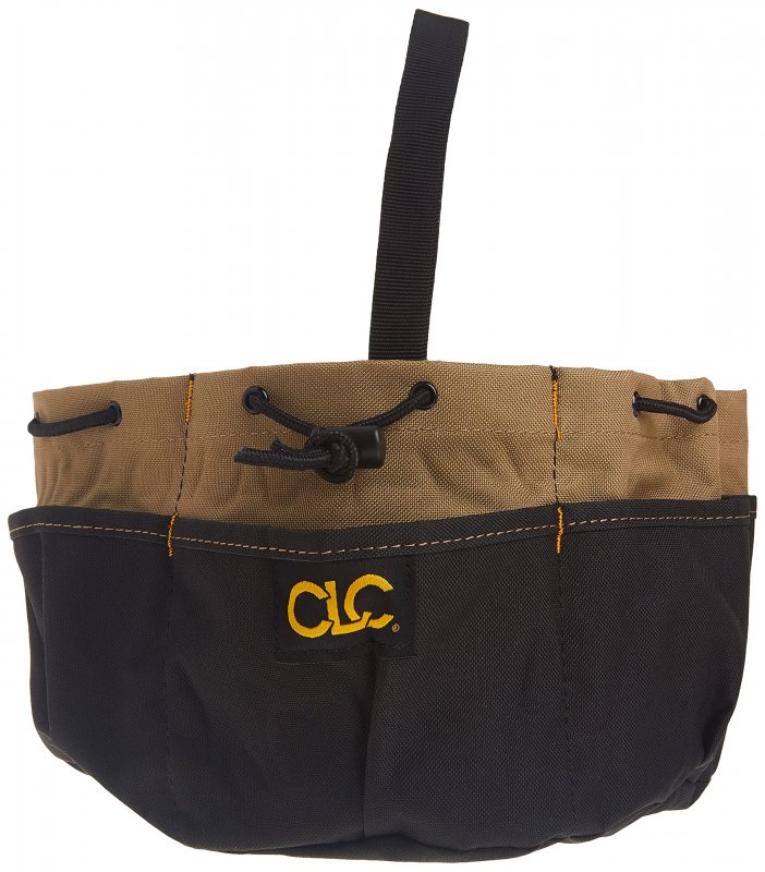 Clc Custom Leathercraft 1148 Drawstring Bucket Bag 18 Pocket Black