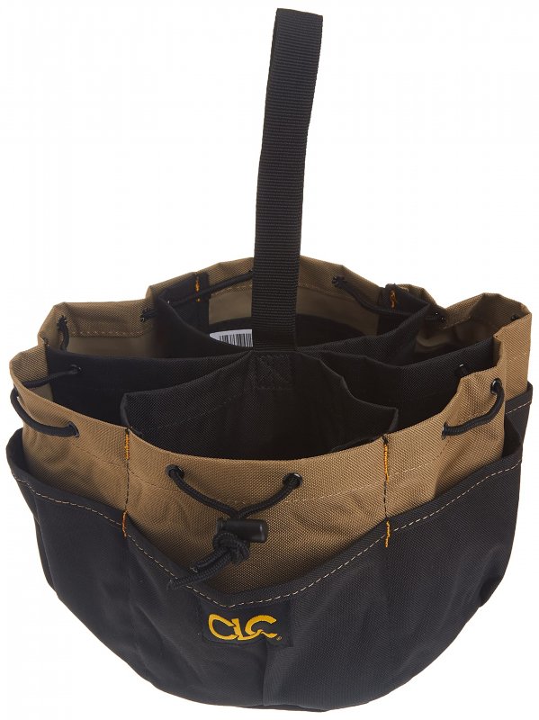 Clc Custom Leathercraft 1148 Drawstring Bucket Bag 18 Pocket Black