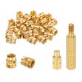 40 Pcs Threaded Inserts With Soldering Iron Tip Press Tool M5 X 8mm H 7mm Od Brass Metric Knurled Nuts Heat Set Embedment Nut 