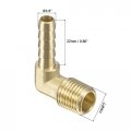 Uxcell Brass Hose Barb Fitting Elbow 1 4 Inch X Npt Male Thread Right Angle Pipe Connector Pack Of 2