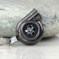 Maycoma Creative Spinning New Turbo Turbocharger Keychain Key Chain Ring Keyring Keyfob Gunmetal Black