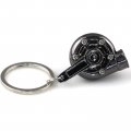 Maycoma Creative Spinning New Turbo Turbocharger Keychain Key Chain Ring Keyring Keyfob Gunmetal Black