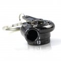 Maycoma Creative Spinning New Turbo Turbocharger Keychain Key Chain Ring Keyring Keyfob Gunmetal Black