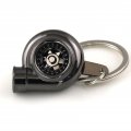 Maycoma Creative Spinning New Turbo Turbocharger Keychain Key Chain Ring Keyring Keyfob Gunmetal Black