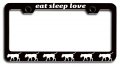 Eat Sleep Love Boerboel Dogs Pets Black Metal License Plate Frame Tag Holder Universal Fit For Us And Canada Vehicles 12 5 X 6 
