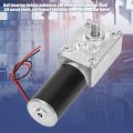 Oumefar 12v Worm Motor Reversible Gear 8mm D Shape Shaft High Torque Turbine Reducer Gearbox 12rpm