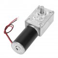 Oumefar 12v Worm Motor Reversible Gear 8mm D Shape Shaft High Torque Turbine Reducer Gearbox 12rpm