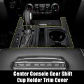 X Autohaux Abs Carbon Fiber Pattern Center Console Gear Shift Cup Holder Trim Cover For Ford F-150 2015 2016 2017 2018 2019